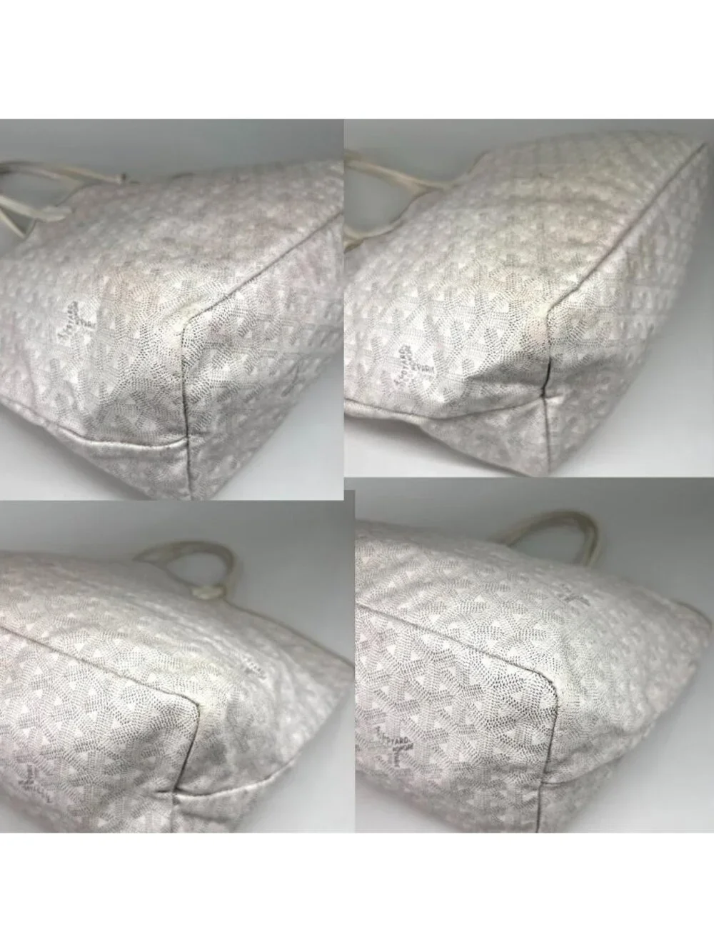 Goyard Saint Louis PM Tote Shoulder Bag White